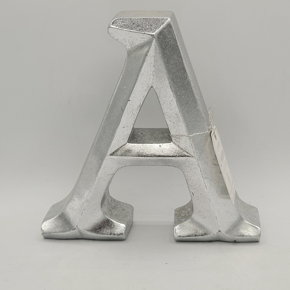 Silver Gilded Letter A 7.75" TALL